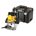 Produktbild: Dewalt 2.300 Watt Oberfräse DWE627KT (Leerlaufdrehzahl 9.000-22.000 min-1, Fräskorbhub 80 mm, max. Fräs-ø 50 mm, mit Sanftanlauf & Parallelanschlag, inkl. Zubehör, Absaug-Adapter & T STAK Box VI)