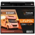 Produktbild: Exakt LiFePO4 20Ah 12V Lithium Batterie