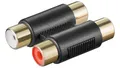 Produktbild: Podwójny adapter cinch 2 x gniazdo na 2 x gniazdo - Połączenie, materiał styków 