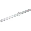 Produktbild: FAMEX 12665 Shinwa Lineal aus Edelstahl 30 cm – mit Anschlag - Stahlmaßstab - 76752