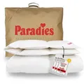 Produktbild: Paradies Daunenbettdecke Elma 90, Füllung: 90% Daunen, 10% Federn, Bezug: 100% Baumwolle, natürliche Leichtigkeit weiß 135 cm x 200 cm