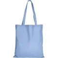 Produktbild: 10er Pack Baumwolltasche - 28 Farben | mit Zwei Langen Henkeln | 38x42cm, himmelblau, 10 Stück