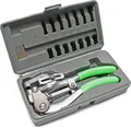 Produktbild: Wiltec Lochzange Set 16 tlg 21 x 10 x 4 cm, Stanzzange Karosseriezange im Koffer zum Stanzen von Lochblechen, Blechbearbeitung Karosserie