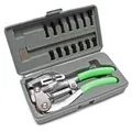 Produktbild: Wiltec Lochzange Set 16 TLG 21 x 10 x 4 cm, Stanzzange Karosseriezange im Koffer zum Stanzen von Lochblechen, Blechbearbeitung Karosserie