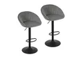 Produktbild: Woltu Barhocker (2 St), küchenhocker höhenverstellbar, Ergonomischer Stuhl, Samt