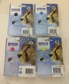 Produktbild: 4 x Original Epson T0711-T0714 C13T07114012-C13T07144012 T0715 SET KCMY / DX8400