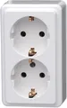 Produktbild: Kopp 102502002 Schutzkontakt-Steckdose 2-fach IP20 Aufputz 16 A 250 V weiß