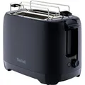 Produktbild: Tefal 2-Scheiben-Toaster, Brotscheibenzentrierung, extra breite Toastschlitze, Aufwärmfunktion, Brot (TT2M18) - Schwarz