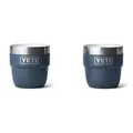 Produktbild: YETI Rambler Stapelbare Tasse Mit DuraSip Keramikbeschichtung, Navy, 2 Pack 4 oz (118 ml)