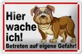 Produktbild: Femer GmbH Metallschild Hinweis 18x12cm Hier wache ich Hunde, (1 St), gewölbte Oberfläche, abgerundete Ecken, umgeschlagene Kanten