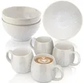 Produktbild: Sänger Frühstücks, Creme, Keramik, 8-teilig, 0.6 L, Rund, 8x9.5x9 cm, handgemacht, Essen & Trinken, Geschirr, Geschirr-Sets