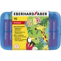 Produktbild: EberhardFaber Wachsmalkreide Dreiflächig, 8+2 Plastikbox (10 x) (524011)