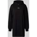 Produktbild: Calvin Klein Jeans Relaxed Fit Hoodie-Kleid mit Logo-Stitching Modell 'Terry' in Black, Größe M