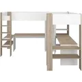 Produktbild: Vente-unique Hochbett Lascano Naturfarben Hell  Weiß 295.7 cm