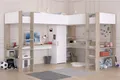 Produktbild: Parisot Jugendzimmer-Set Parisot Alex Eck-Hochbett mit 2 Liegeflächen – Weiß / Jackson Eiche