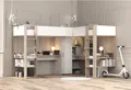 Produktbild: Parisot Hochbett in Weiss / Jackson Eiche Dekor - 232x296x180cm (LxBxH)