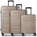 Produktbild: Redolz Trolleyset Essentials 11, 4 Rollen, (3-teilig, 3 tlg), Polypropylen braun