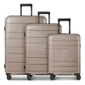 Produktbild: Redolz Essentials 11 4-Rollen Kofferset 3 tlg. mit Dehnfalte #RDZ-RD12446 (taupe