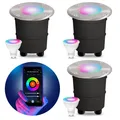 Produktbild: 3 Stück MARNE GU10 Bodenstrahler IP67 rund Smart WiFi RGB LED 5W dimmbar 230V