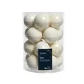 Produktbild: Kaemingk Weihnachtskugeln Glas 6cm x 20 Stück Christbaumkugeln matt glänzend wollweiß