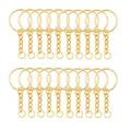 Produktbild: 100 Stück Schlüsselanhänger Ring SetSchlüsselringe Gold25mm Schlüsselring mit...