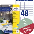 Produktbild: AVERY Zweckform Absender-Etiketten Home Office 45,7 x 21,2 mm weiß 480 Etiketten