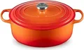 Produktbild: Le Creuset Bräter Signature oval 21178310902430 | Gusseisen | 31 cm | 6,3 L | Induktion geeignet | ofenrot