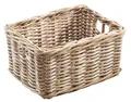 Produktbild: Kobolo Rattankorb Regalkorb eckig Rattan Kubu grau klein