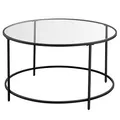 Produktbild: VASAGLE Couchtisch rund Glas schwarz 84,0 x 84,0 x 45,5 cm, 1 St.