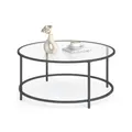 Produktbild: VASAGLE Runder Couchtisch mit schwarzem Metallgestell B34LGT021B01