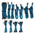 Produktbild: Corsair Premium Pro Sleeved Kabel-Set (Gen 4), blau/schwarz