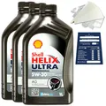 Produktbild: 3 Liter original Shell Helix Ultra Prof. AG 5W30 Motoröl 550040557 ACEA C3 SET