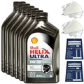 Produktbild: 6 Liter original Shell Helix Ultra Prof. AG 5W30 Motoröl 550040557 ACEA C3 SET