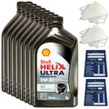 Produktbild: 8 Liter original Shell Helix Ultra Prof. AG 5W30 Motoröl 550040557 ACEA C3 SET