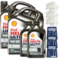 Produktbild: 12 Liter original Shell Helix Ultra Prof. AG 5W30 Motoröl 550040557 ACEA C3 SET
