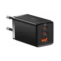 Produktbild: GaN 2xUSB C 1xUSB 65W Schnellladegerät Baseus GaN5 Pro + USB C - USB C 100W Kabel - Schwarz
