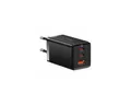 Produktbild: Baseus Baseus Schnell Wandladegerät 2xUSB-C + USB, 65W (schwarz) Smartphone-Kabel