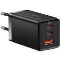 Produktbild: Baseus GaN5 Pro 65W Ladegerät 2x USB-C 1x USB + 100W Kabel Schwarz