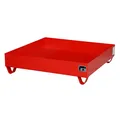 Produktbild: Auffangwanne Ölauffangwanne Stahlwanne ohne Gitterrost 1200x1200x285mm 230 L Rot