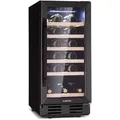 Produktbild: Klarstein Vinovilla 29 Built-In Weinkühlschrank 81 l / 29 Fl. 1 Zone Glastür Edelstahl Schwarz