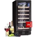 Produktbild: Klarstein - Weinkühlschrank Freistehend, Kleiner Getränkekühlschrank Schmal, 1 Zone Weinkühlschrank mit Glastür, Indoor/Outdoor Beersafe, Kühlschrank