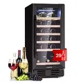 Produktbild: Klarstein Weinkühlschrank Freistehend, Kleiner Getränkekühlschrank Schmal, 1 Zone Weinkühlschrank mit Glastür, Indoor/Outdoor Beersafe, Kühlschrank Klein mit UV-Schutz, 5-18°C, 81 Liter / 29 Flaschen