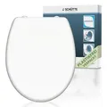 Produktbild: SCHÜTTE Duroplast WC Sitz WHITE, Toilettendeckel mit Absenkautomatik und Schnellverschluss - Weiß