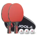 Produktbild: JOOLA Tischtennis Set Duo Carbon 2 Tischtennisschläger + 3 Tischtennisbälle + Tischtennishülle, rot/schwarz, 6-teilig