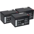 Produktbild: Kompatibler Akku E Roller E Scooter Quad E Bike 36V 3x 12LCP-12 12V-13Ah AGM QB