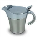 Produktbild: Gravidus Edelstahl Thermo Sauciere, Soßenkanne mit Klappdeckel (400ml) - Doppelwandig Ideal zum Abendessen, Restaurants, Partys und zu Weihnachten