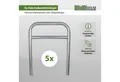 Produktbild: TRUTZHOLM Fahrradständer 5x Fahrradanlehnbügel 78 x 115 cm Stahl feuerverzinkt Ø 60 mm grau, Einbetonieren Parker Typ H