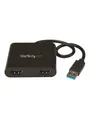 Produktbild: StarTech.com USB to Dual HDMI Adapter - USB to HDMI Adapter - 4K - external video adapter - MCT Trigger II - 64 MB - black USB32HD2