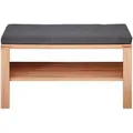 Produktbild: Linea Natura Garderobenbank, Anthrazit, Buche, Textil, 1-Sitzer, Füllung: Schaumstoff, 90x48x40 cm, Garderobe, Garderobenbänke, Garderobenbänke