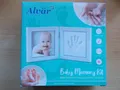 Produktbild: Baby Bilderrahmen mit 3D Hand-od. Fußabdruck, Erinnerungs - Set, ca.13x13cm 2x,